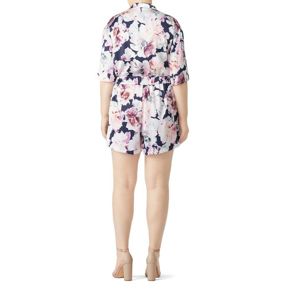 Cynthia Rowley Rose Floral Romper 12 Buckle Belt - Picture 4 of 13